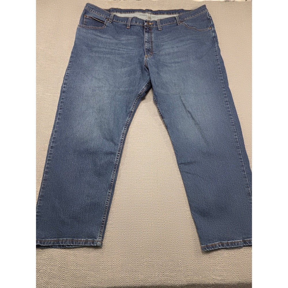 Wrangler Mens Jeans Size 48x30 Blue Denim Straight Leg Comfort Fit